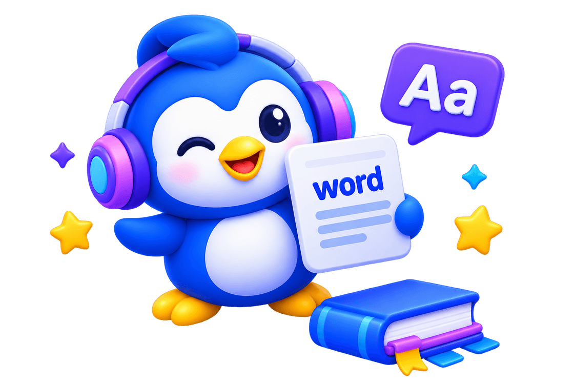 Penguin learning vocabulary